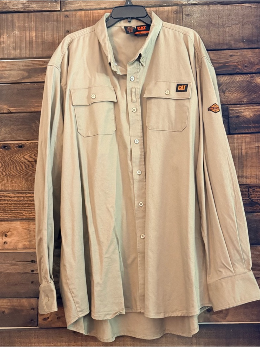 Men’s CAT Flame Resistant Button Up Work Shirt
